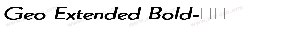 Geo Extended Bold字体转换